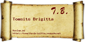 Tomsits Brigitta névjegykártya