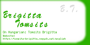 brigitta tomsits business card